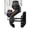 Westinghouse Fixture Wall UnMount 60W 3-Light Broomall, Matte Black Barnwood Act Clear Seed Glass 6128700 - alternate 3